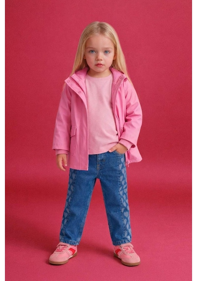 Defacto Su Geçirmez Kapüşonlu Mont Kız Bebek F8350a526sppn164 Pembe-pn164