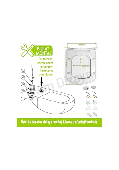 Aqua Bagno - basıc Yavaş Kapanan Klozet Kapağı