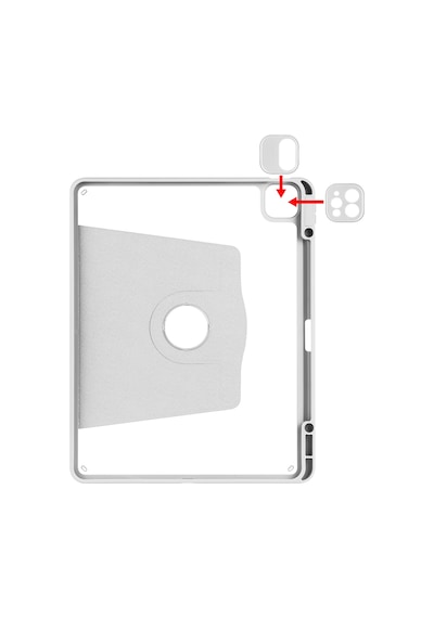 Apple Uyumlu iPad Air 11inç M2 2024 Kılıf Termik Kalem Bölmeli Dönebilen Standlı Kılıf Air 4./5.nesil