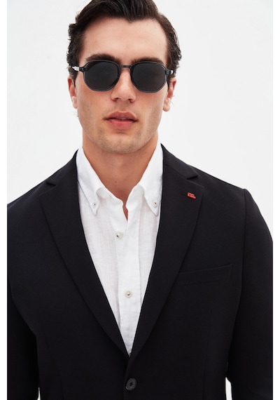 Twn Slim Fit Siyah Düz Kumaş Ceket 4ec04e301464m 001
