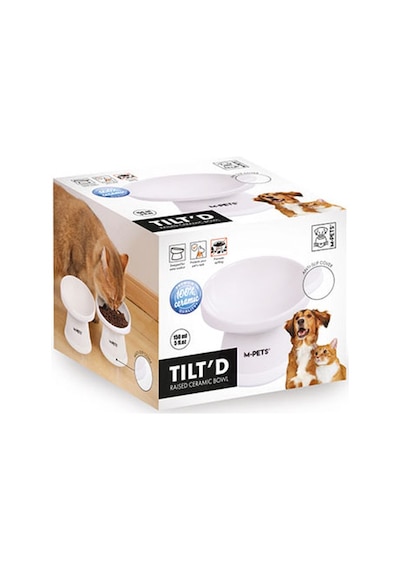 M-pets Tiltd Seramik Kedi Ve Köpek Mama Ve Su Kabı Beyaz 150 Ml 244-51006.01