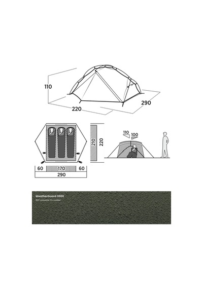Easy Camp Rago 3 Ultralight 3 Kişilik Çadır Yeşil