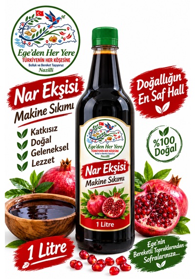 Egeden Her Yere Nar Ekşisi Makine Sıkımı Doğal Katkısız 1 Kg