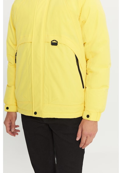 AC&Co / Altınyıldız Classics Erkek Sarı Standart Fit Normal Kesim Kapüşonlu Dik Yaka Yan Cepli Casual Mont Sari