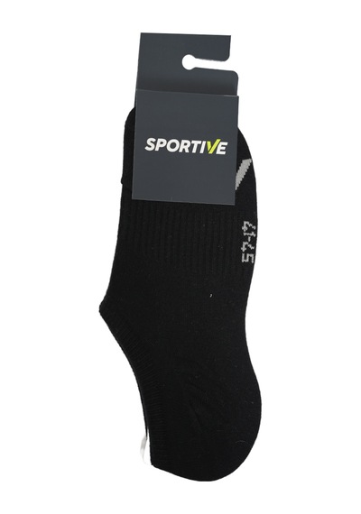 Sportive Spt Unisex Siyah İkili Sneaker Çorabı 25yuc007-syh