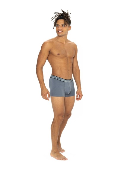 U.S. Polo Assn. U.s Polo Assn. 80540 Erkek Pamuklu 3'lü Boxer-bordo&siyah&antrasitmelanj Siyah