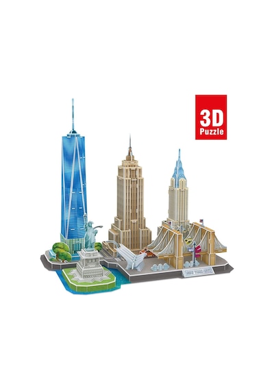 City Line New York Şehri 3d Puzzle 123  Parça
