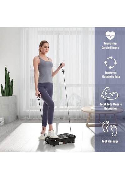 Valkyrie M570 Titreşimli Masaj Ve Spor Aleti Vibrating Plate - 2x Direnç Lastiği - Bluetooth Usb Bağlantı Speaker - Kumandalı
