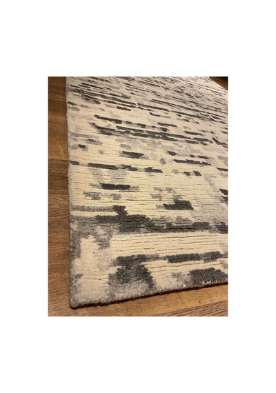 160x230 El Dokuması Bambu - Yün Krem Halı