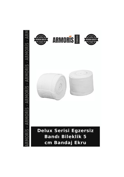 Delux Serisi Egzersiz Bandı Bileklik 5 Cm Bandaj Ekru Bej