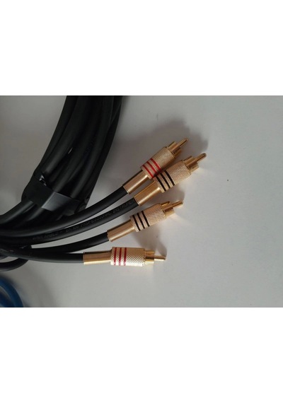 El Yapımı Amfi Rca Ses Kablosu 2 Metre - Parazit Yapmaz Güzel Ses