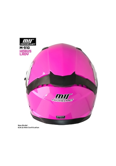 Mts M-910 Horus Lady Gökkuşağı Camlı Güneş Vizörlü Kask Beyaz - Pembe - Siyah