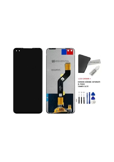 Tkgz - İnfinix Note 8 Uyumlu Lcd Ekran Dokunmatik Reyze Servis Lcd + B-7000 + Tamir Kiti
