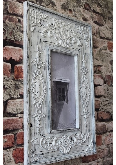 Neiwel Vintage Azes Resim Ve Ayna Çerçevesi Beyaz