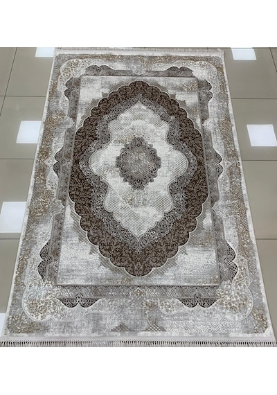 Padişah Halı Santo 31882 081 Serisi Akrilik Salon Oturma Yatak Odası Halısı Gri - Kahve