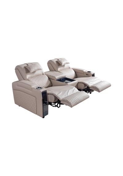 Anika İkili Sinema Koltuğu Rehome İkili Koltuk 205x97x105 Cm Bej