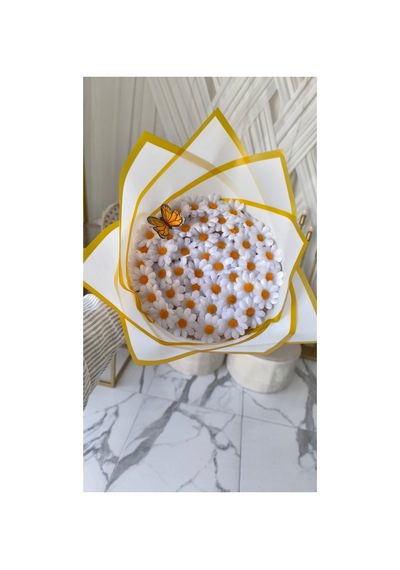 Kişiye Özel Solmayan Papatya Buketi Beyaz - 746170943 Beyaz