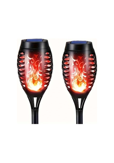 12 Ledli Alevli Solar Bahçe Aydınlatma Bx40 Çok Renkli