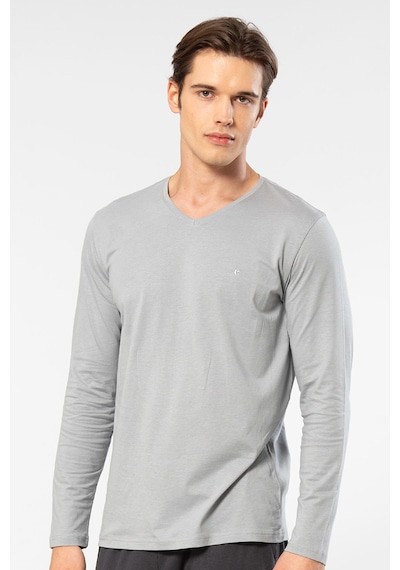 Cacharel Erkek Modal Pamuk V Yaka T-shirt 2243/gri Gri