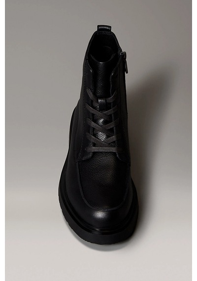 Calvin Klein Combat Essential Bağcıklı Deri Erkek Siyah Bot Ym0ym01375-0gj Siyah
