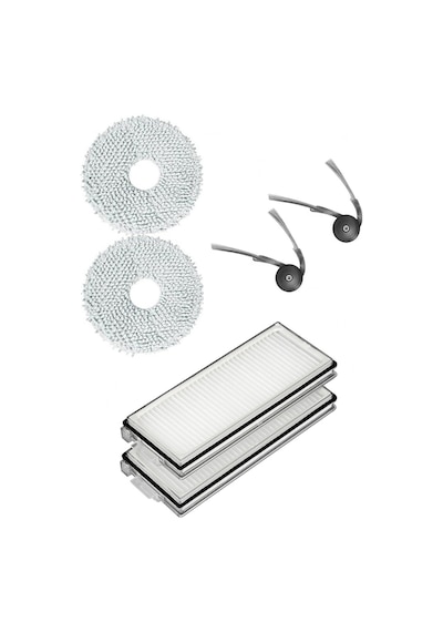Roborock Qrevo C Uyumlu 2 Adet Hepa Filtre 2 Adet Yan Fırça 2 Adet Mop Fiber Paspas
