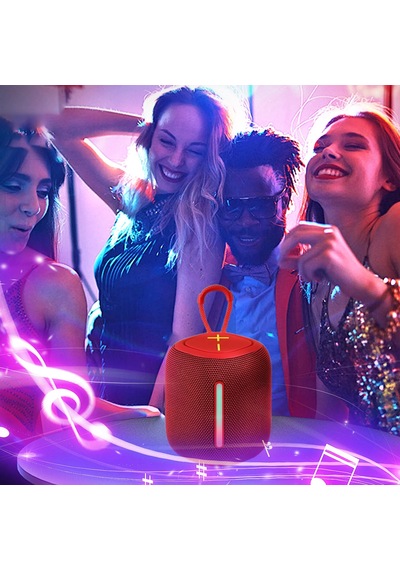 Hobimtek S06 Rgb Işıklı Kumaş Sd/aux Taşınabilir Şarjlı Bluetooth Hoparlör