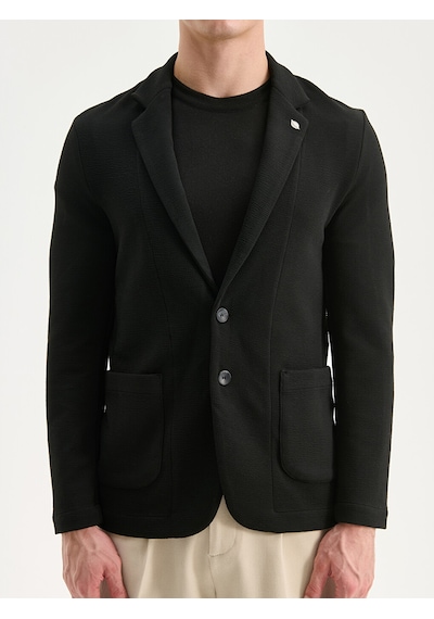 Lcw Vision Siyah Dar Kalıp Erkek Blazer Ceket