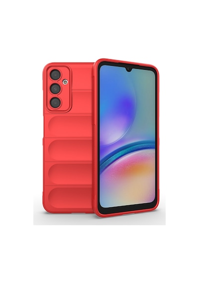 Galaxy A16 Kılıf Esnek Tpu Oyuklu Arka Yüzey Tasarımlı Zore Etnik Silikon Kapak Kırmızı