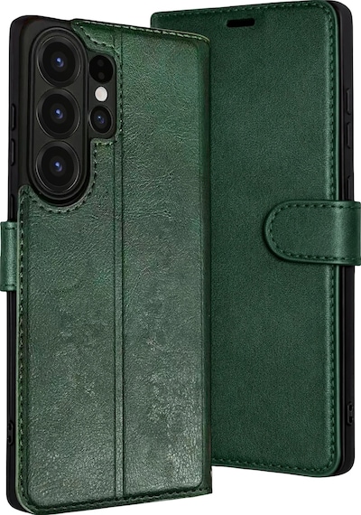 Gld-spt- Newface Samsung Uyumlu Galaxy S26 Ultra Trend S Plus Kapaklı Kılıf - Yeşil