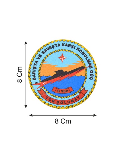 Tcg Dolunay - Cırt - Patch - Peç - Arma - 8 Cm Çok Renkli