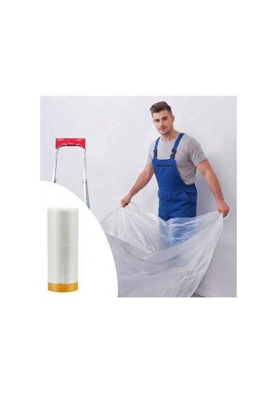 Mucit Home Yapışkanlı Boya Badana Eşya Koruma Hışır Örtüsü 15 Mt X 180 Cm Boya Muşambası