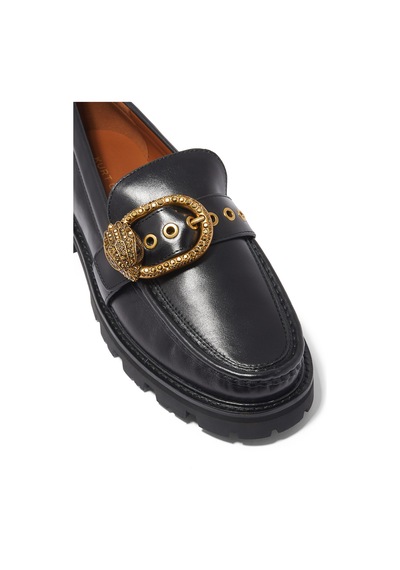 Kurt Geiger Mayfair Deri Loafer Ayakkabılar Siyah