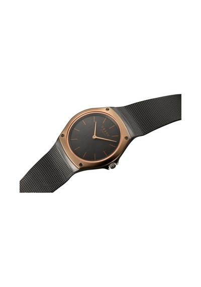 Obaku Denmark V316lxdjmj Quartz Hasır Kordon Siyah Safir Cam 33 Mm Kadın Kol Saati Rose Gold