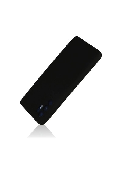 Oppo Reno 6 Uyumlu Kılıf Nano İçi Kadife Silikon - Siyah