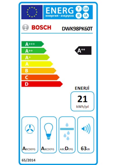 Bosch DWK98PK60T Serie 8 Duvar Tipi Davlumbaz