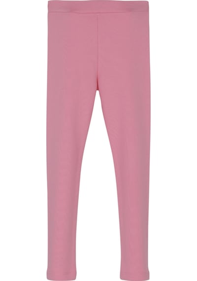 Lovetti Pembe Kız Çocuk Kışlık Tam Boy Düz Basıc Tayt Pembe