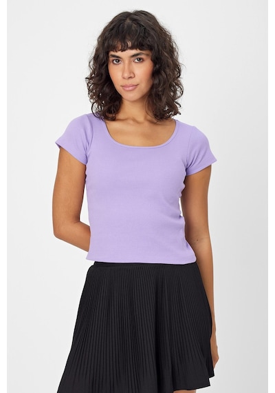 Alexandergardı U Yaka Slim Fit Crop T-shirt B24-0096 001