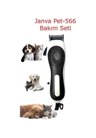 Pet 566.01 Kedi Köpek Traş Makinesi Elektirikli Kablolu Bakım Seti Pet Tarak Makas Fırça