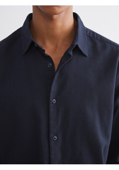 Lcw Vision Lacivert Regular Fit Uzun Kollu Gabardin Erkek Gömlek