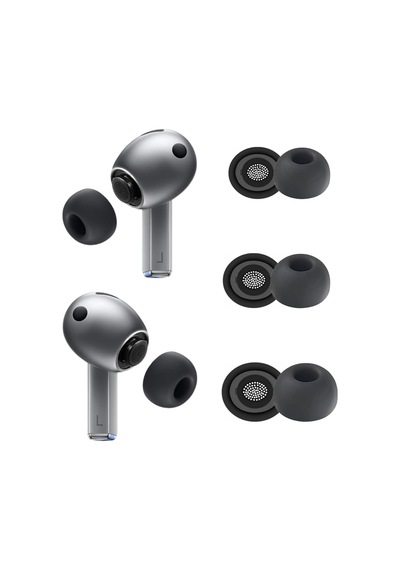 Samsung Galaxy Buds3 Pro / Buds4 Pro Uyumlu Üç Boyut Premium Yedek Silikon Kulaklık Uçları S, M, L Siyah