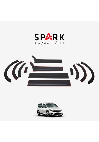 Volkswagen Caddy 2015-2020 Yıl Aralığı Uyumlu Kısa Şase Sol Sürgü Dodik Seti 12 Parça Siyah