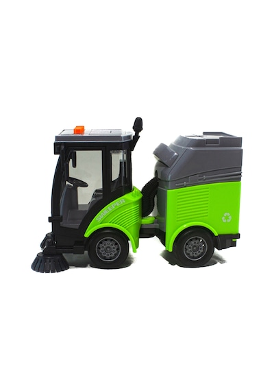 Oyuncak Sokak Süpürme Çöp Kamyonu 1/16 Ölçek Işıklı Sesli