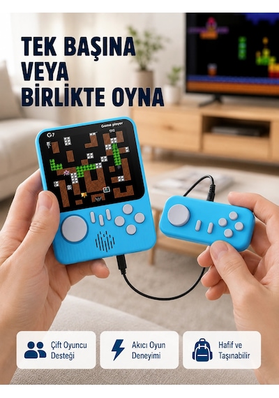 Mey İthalat Tv Bağlantılı Çift Lu Şarjlı Retro Gamepad Seti 02252775