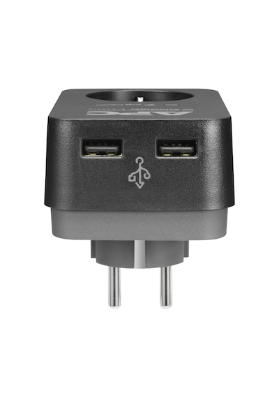 Apc By Schneider Electric PME1WU2B-GR Tekli Akım Korumalı Priz 2 USB Hızlı Şarj Çıkışlı Siyah