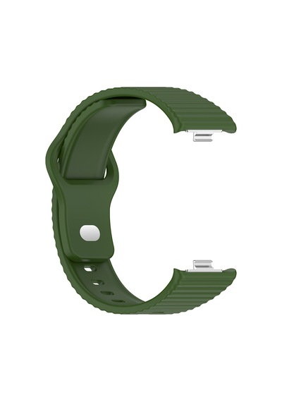 Redmi Watch 6 Silikon Kordon Tırtıklı Suya Dayanıklı Tasarım Koyu Yeşil