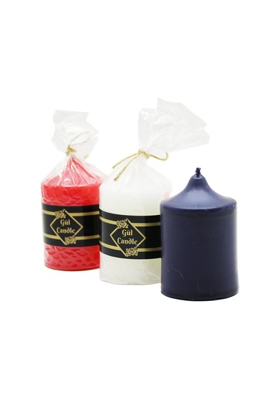 Gül Candle 5x7 Küçük Renkli Takoz Mum- 40'li Paket
