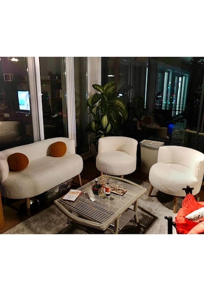 Azra Mobilya Sydney Çay Seti Koltuk Takımı - Cafe, Ofis, Balkon, Kafe, Bahçe, Salon Mobilyası Krem Azra Mobilya Sydney Çay Seti Koltuk Takımı - Cafe, Ofis, Balkon, Kafe, Bahçe, Salon Mobilyası Krem
