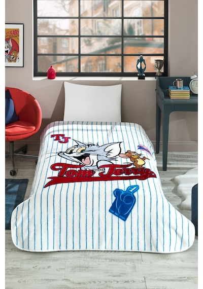Özdilek Tom & Jerry Lisanslı Tek Kişilik Çocuk Battaniyesi 155x215 Cm Renkli