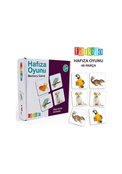 Edukido Hayvanlar Hafıza Kartları