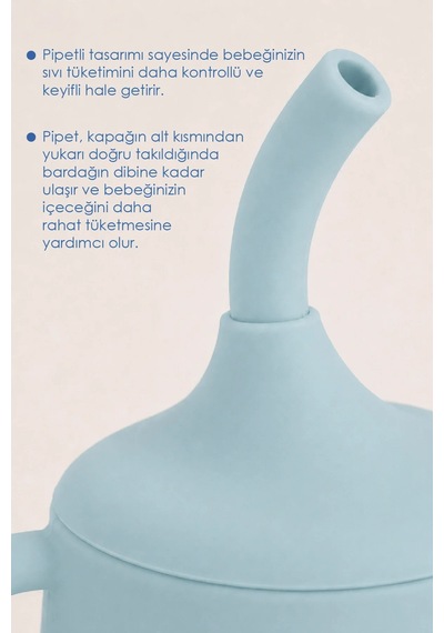 Babyjem Silikon Pipetli Bardak Mint